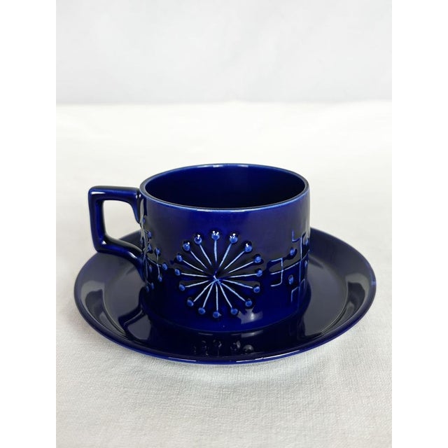 Vintage Portmeirion Totem Coffee Service in Deep Blue Ceramic by Susan Williams-Ellis, 1966, Set of 15 For Sale - Image 11 of 18