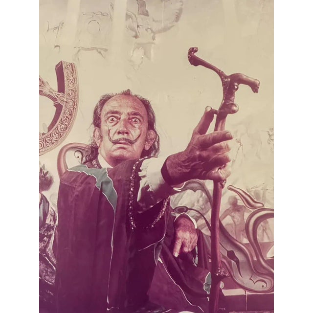 Marc Lacroix color photograph of Salvador Dali with his cane. Marc Lacroix (1927-2007) was a French photographer. In the...