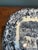 Mid 19th Century Antique Wedgwood Blue Transferware Platter With Cattle Motif. For Sale - Image 5 of 11