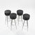 Set of four Golia stools designed by Maurizio Peregalli and produced by Zeus Noto in the early 1990s. Their gray lacquered...
