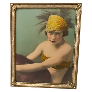 Silent Movie Actress Colorized Photo, Framed For Sale
