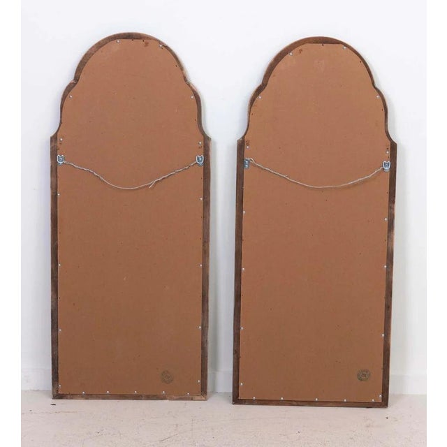 Pair Duck Egg Blue Arch Top Mirrors For Sale - Image 10 of 13