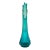 1950s Vase: Vintage Mid-Century Turquoise Art Glass Tall Vase For Sale