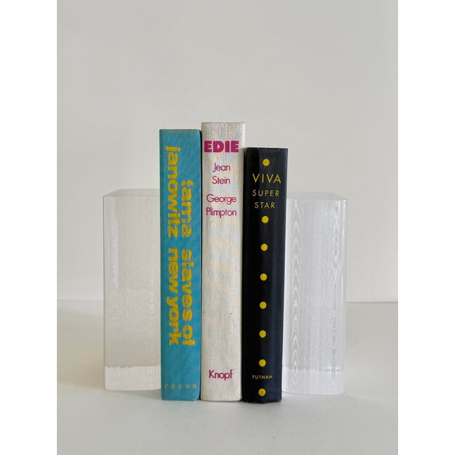 1950s Book Form Lucite Bookends, Pair, 1940s–1950s For Sale - Image 5 of 7