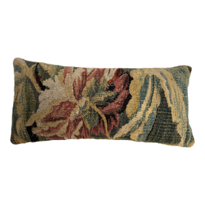 17th Century Flemish Antique Verdure Tapestry Pillow