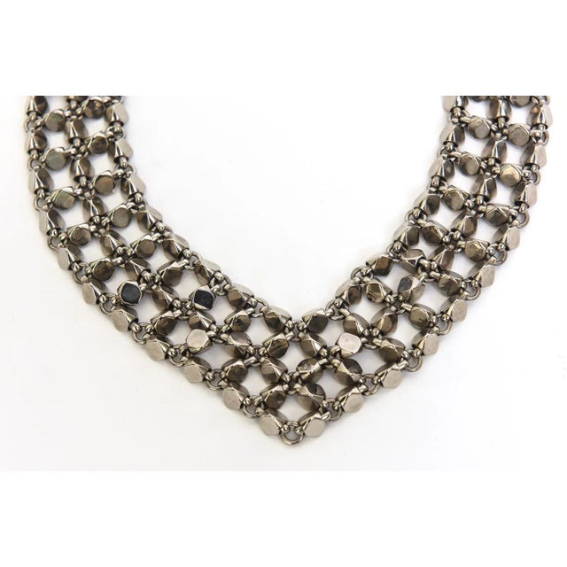 This is part of Chairish’s Costume Jewelry assortment. This hot fabulous rock stud RARE Chanel signed necklace is in the...