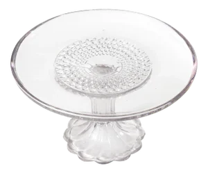 Mid 19th Century American Pressed Flint Glass Pastry Stand