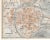 Antique French map of the city of Besancon, France and the Doubs River.