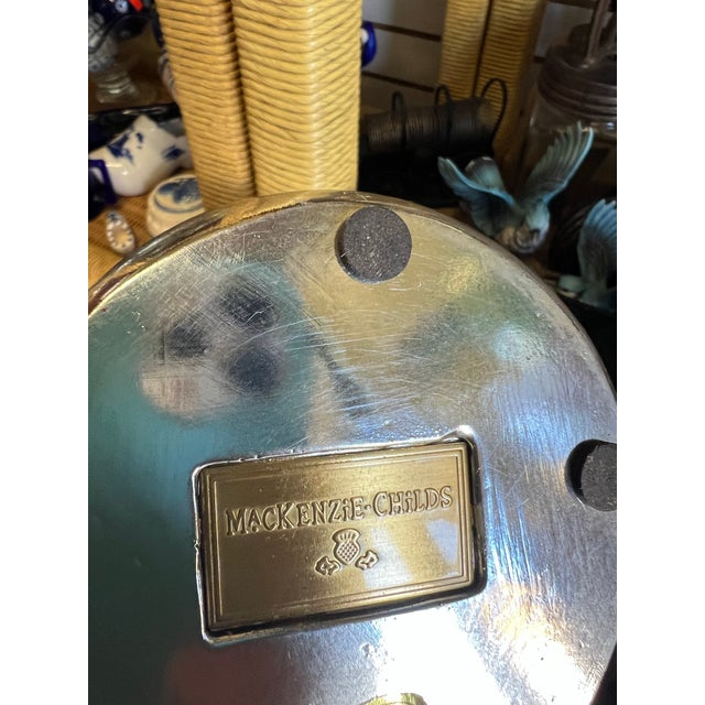 Contemporary Vintage Silver Pedestal Short Snowman Signed MacKenzie-Childs For Sale - Image 3 of 3