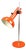 German Bauhaus Style Orange Adjustable Desk Lamp, 1970s For Sale