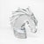 Daum France - "Horse's Head". A freestanding sculpture representing a horse's head, in solid molded and polished clear...
