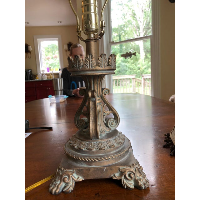 2000 - 2009 2000s Lexington Acanthus Leaf Motif Lamp For Sale - Image 5 of 9