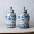 Mid 20th Century Pair of Chinese Blue and White Glazed Dragon Jars With Foo Dog Lid Finials For Sale - Image 5 of 8