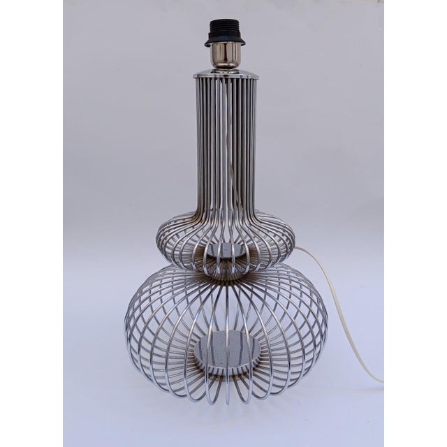 Vintage Space Age Chrome Table Lamp by Goffredo Reggiani for Reggiani, 1970s For Sale - Image 9 of 9