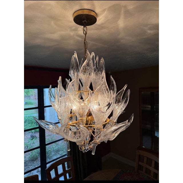 Offering One Of Our Recent Palm Beach Estate Fine Lighting Acquisitions Of A 1970s Mazzega Murano " Flame " Hand Blown...