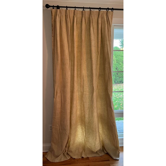Set of 4, Rose Tarlow Drapery Panels With Lining, Interlining and Fringe For Sale - Image 10 of 15