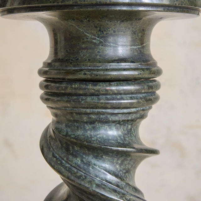 19th Century Italian Green Marble Spiral Pedestal For Sale - Image 11 of 12