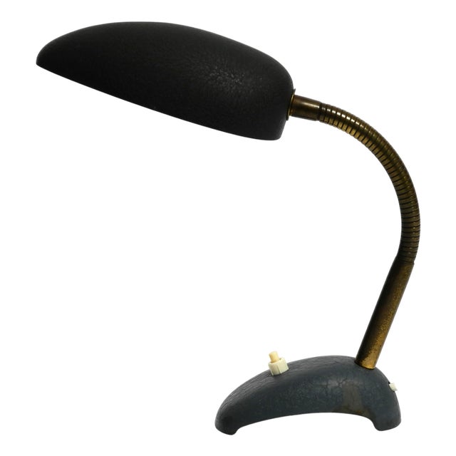 Small Table Lamp with Metal Gooseneck from Gebrüder Cosack, 1950s For Sale