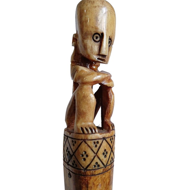 Wood Hand-Carved Wooden Batons, Suar Wood, Borneo, Late 20th Century For Sale - Image 7 of 14