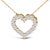 Cradled in the timeless embrace of 14K yellow gold, this heart-shaped pendant shines as a testament to love's unending...