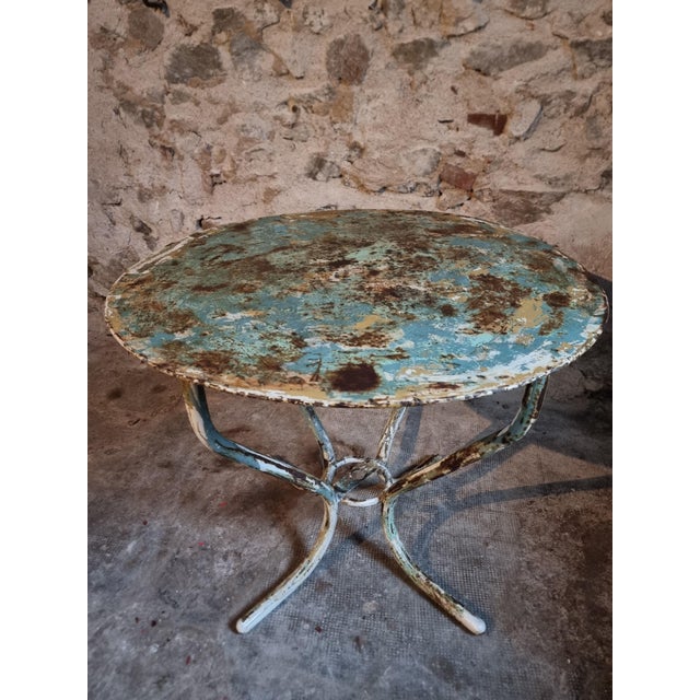 French Metal Bistro Table, 1930s For Sale - Image 15 of 15