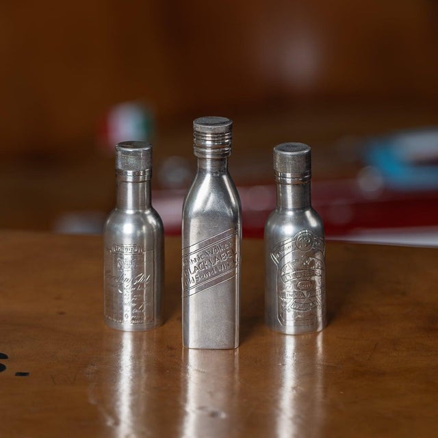 Novelty Silver Miniature Johnnie Walker Whisky Bottle For Sale - Image 12 of 13