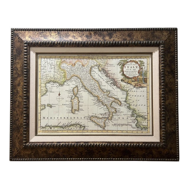 Antique Engraved Map of Italy for Middleton's Complete System of Geography For Sale