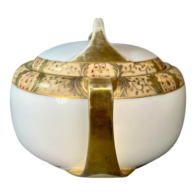 Antique Rc Nippon Porcelain Handled Serving Bowl For Sale