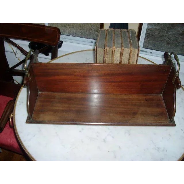 19th Century 19th Century Georgian George III Mahogany Library Book Shelf Caddy for Partner's Desk For Sale - Image 5 of 8