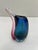Gorgeous Murano sommerso glass vase by Flavio Poli (Murano, Italy, 1960s). Made of thick blue, red, and green glass. It...