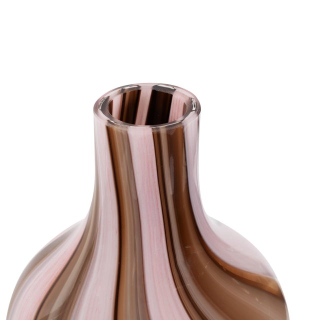 Kenneth Ludwig Chicago Neapolitain Glass Vase- Medium For Sale - Image 4 of 10