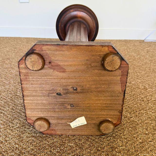 Mid-Century, Italian, Wooden Fluted Column Pedestal - Octagonal Base For Sale - Image 6 of 13