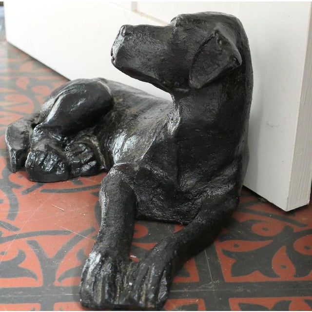 Black Vintage Black Labrador Door Stop, 1960 For Sale - Image 8 of 12