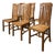 High Back Dining Chairs in Teak, Set of 6 For Sale