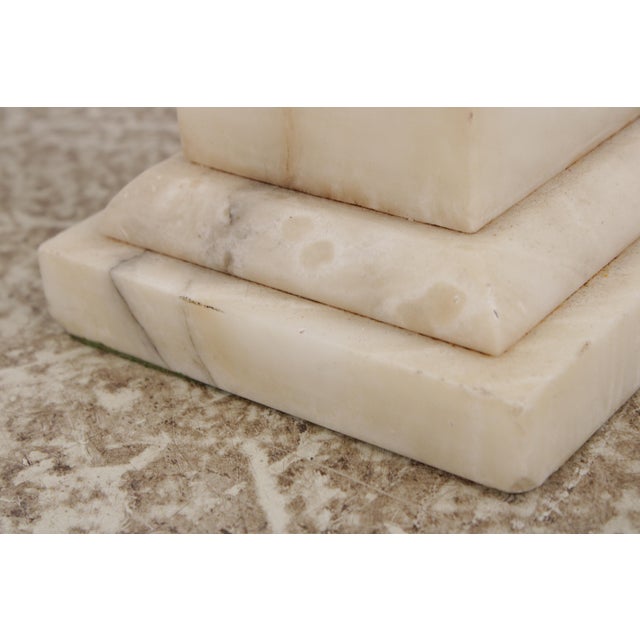 Antique Italian Neoclassical Marble Column Pedestal Table For Sale In Philadelphia - Image 6 of 13