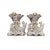 Pair of French Porcelain Cornucopia Vases, Late 19th Century. This elegant pair of late 19th-century tulip vases in the...