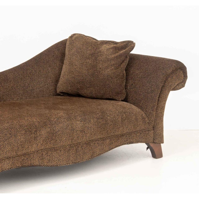 Late 20th Century Leopard Print Upholstered Chaise Longue For Sale - Image 5 of 9