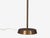 Wood 1950s Swedish Modern, Floor Lamp, Teak, Brass, Pleated Floral Fabric For Sale - Image 7 of 10