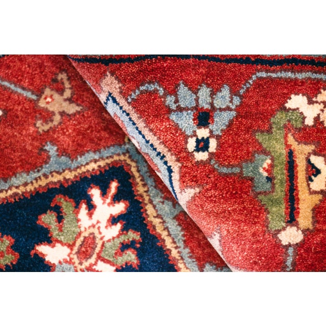 Tribal Serapi Wool Rust Area Rug- 4' 1'' X 6' 0'' For Sale - Image 3 of 7