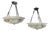 Charles Edwards Alabaster Dish Light W Floral Motif and Embellished Banding, Pair For Sale