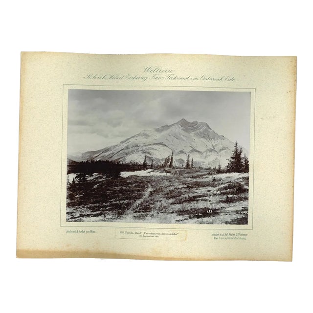 Unknown, Canada, Bauff Panorama from the Hoodoh, Original Vintage Photo, 1893 For Sale