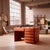 Mid-Century Modern Vintage Art Deco Curved Front Desk in Elm, 1930s For Sale - Image 3 of 12