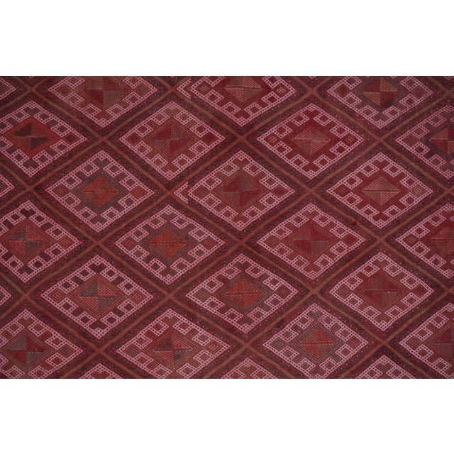 Turkish Jajim Kilim Rug - Wool Rug With Geometric Motif 5'1'' X 8'1'' For Sale - Image 6 of 10