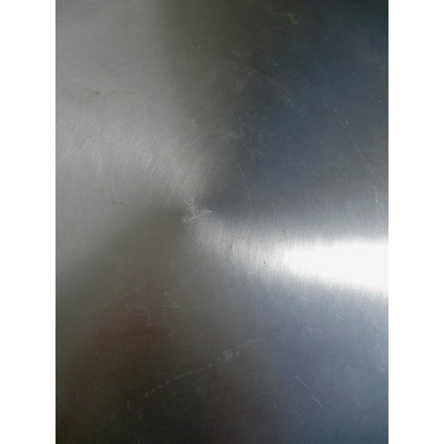 Silver Mid-Century Aluminum Serving Tray Circa 1950s' For Sale - Image 8 of 10