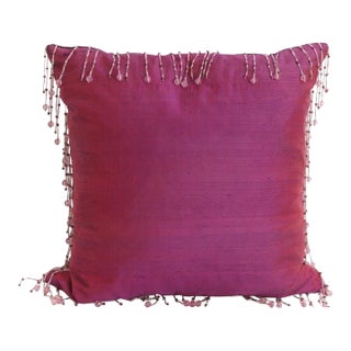 Modern Moroccan Style Throw Pillow with Tassels For Sale