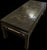 Gold leaf detail, hand painted traditional mountain scene, Pagoda chinoiserie details, black lacquer. Replica circa 1990s