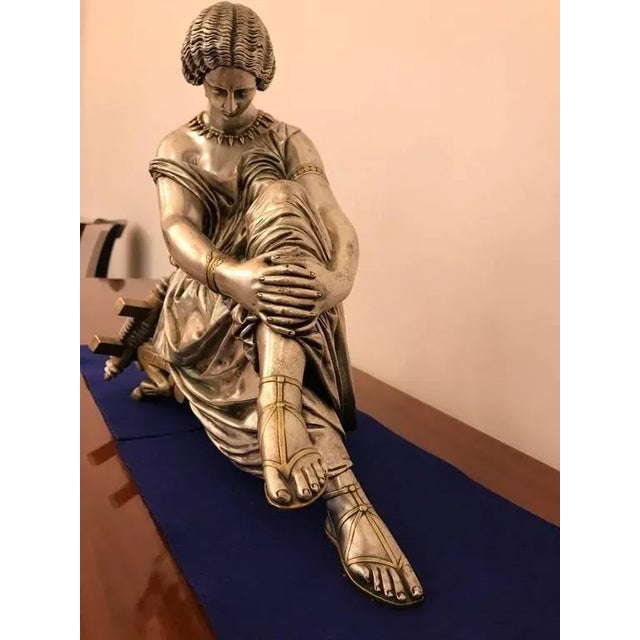 French Bronze Figure of a Seated Female For Sale - Image 4 of 10