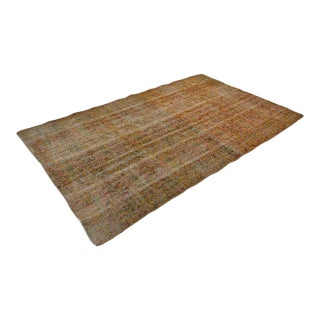Mid 20th Century Faded Anatolian Rug With Muted Floral Pattern For Sale