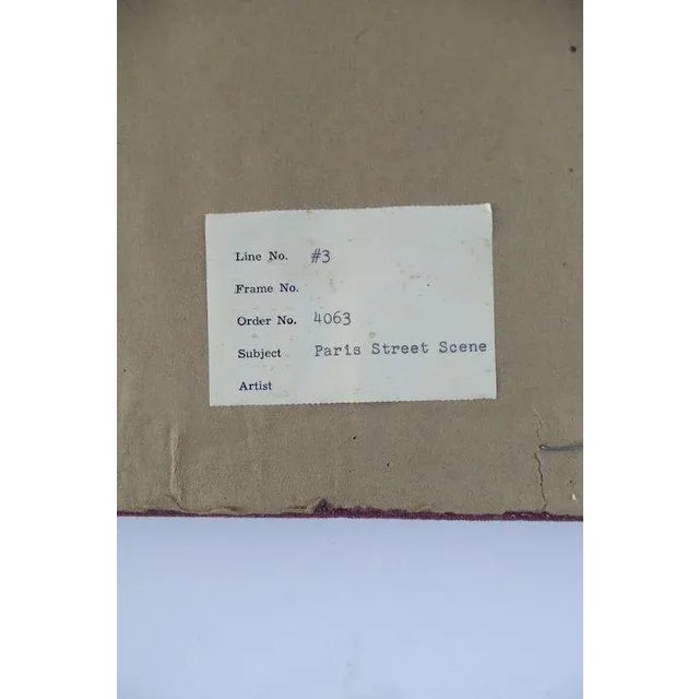 Black 1960s Parisian Street Scene Oil Painting, Framed For Sale - Image 8 of 10