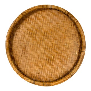 Vintage Woven Tray For Sale